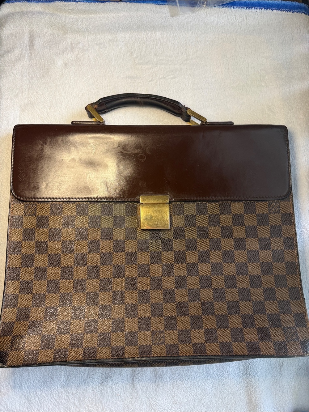 Louis Vuitton Altona GM Brown Damier Canvas Shoulder Briefcase
